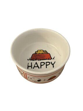 Peanuts Snoopy "Happy Dog" Stoneware Pet Bowl